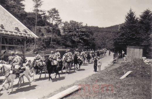 Französische Soldaten in der Nähe von Biel, Juni 1940