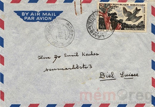 Brief aus Lambaréné an Dr. Emil Kocher
