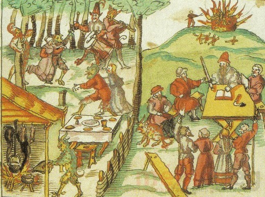 Hexensabbat, Hexenprozess und Hexenverbrennung