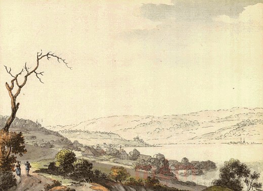 Blick auf Lüscherz und den Bielersee, 1774