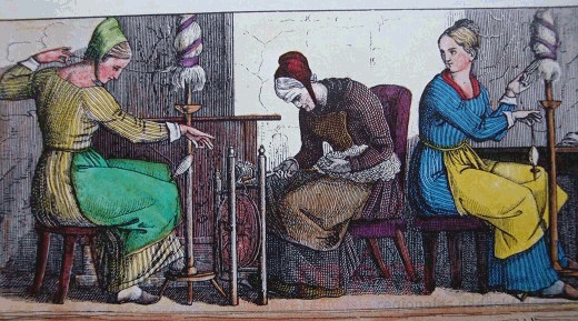Des femmes au rouet