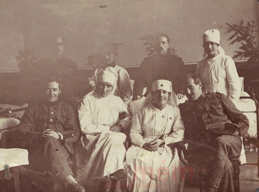 Un hôpital d'urgence, au mois de décembre 1918
