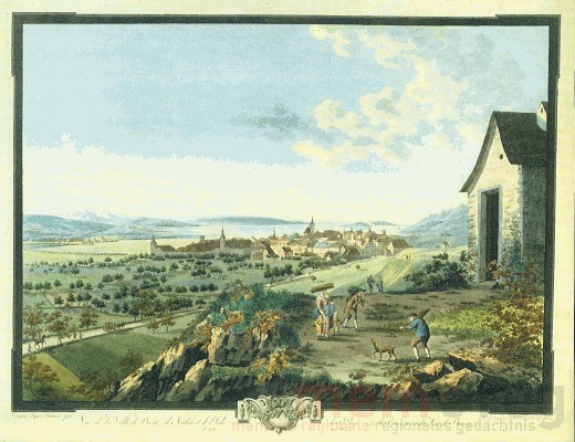 Die Stadt Biel, Ansicht von Osten, 1792