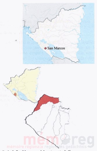Le Nicaragua, la province de Carazo et la commune de San Marcos