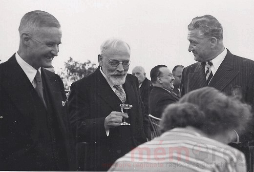 Guido Müller lors d'un accueil, vers 1947