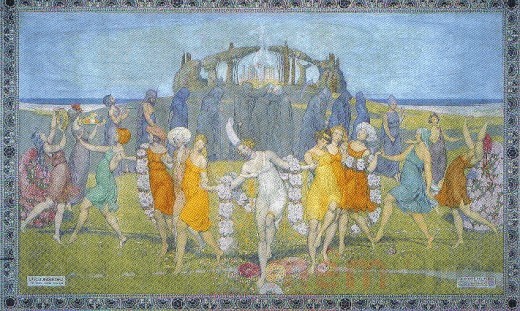Der Stundentanz, Fresko von Philippe Robert, 1923