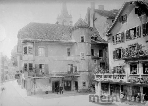 Das Lokal des Grütlivereins an der Untergasse, um 1895