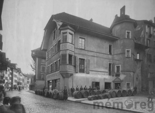 Das «Restaurant Proletaria» in der Bieler Altstadt, um 1920