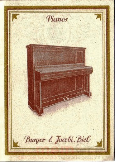 Un prospectus de l'entreprise Burger&Jacobi, Bienne, vers 1914