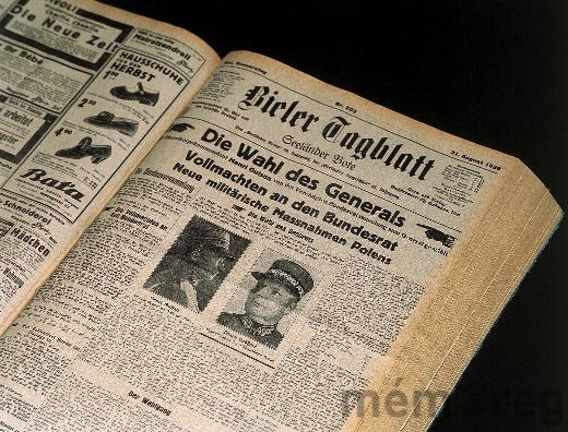 Die Vereinigte Bundesversammlung wählt Henri Guisan zum General
