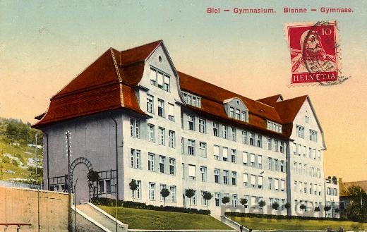 Das Gymnasium Biel um 1920