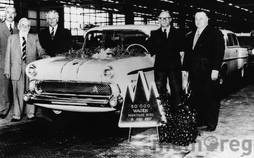 General Motors in Biel: Der 50'000ste Wagen, 1957