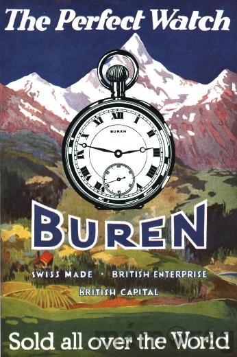 «The Perfect Watch», Werbung der Uhrenfabrik «Büren Watch», 1926