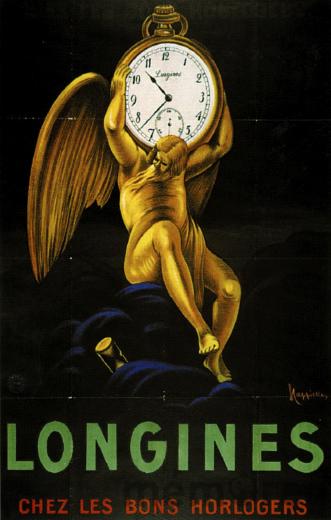 Plakat der Firma Longines aus Saint-Imier, 1927