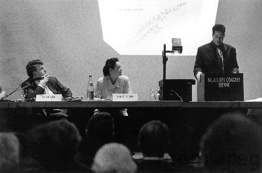 Hans Stöckli à l'Expo-forum de 1995