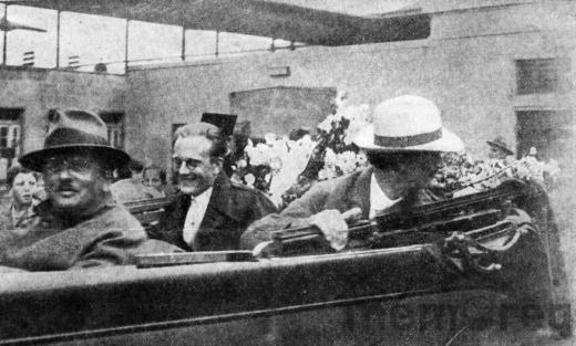 Empfang von Piccard und Kipfer in Biel, 6. Juli 1931