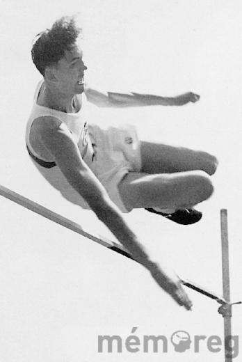 L'athlète Hans Wahli, Bienne, vers 1950
