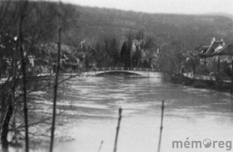 Die Zihl bei Nidau, um 1933