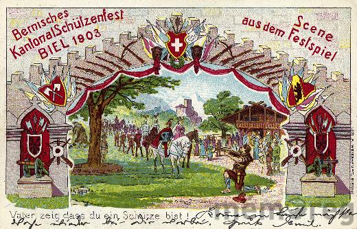 Kantonales Schützenfest in Biel, 1903