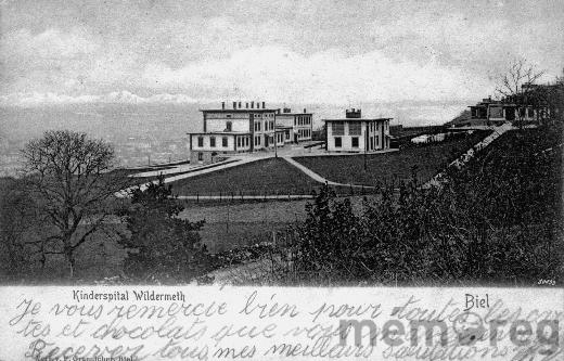 Clinique pour enfants Wildermeth à Bienne, vers 1910
