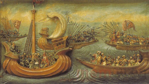 La bataille navale de Rhodes, en 1522