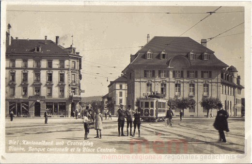 Die Kantonalbank am Zentralplatz in Biel